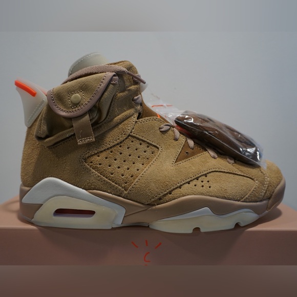 Air jordan Retro 6 Travis Scott Cactus Jack British Khaki Size 9 - Picture 5 of 8